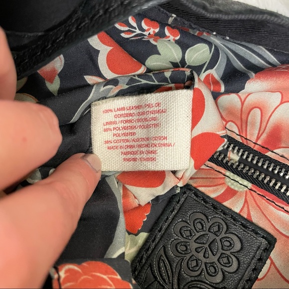 Lucky Brand Italian Leather Shoulder Bag Black - Picture 11 of 12